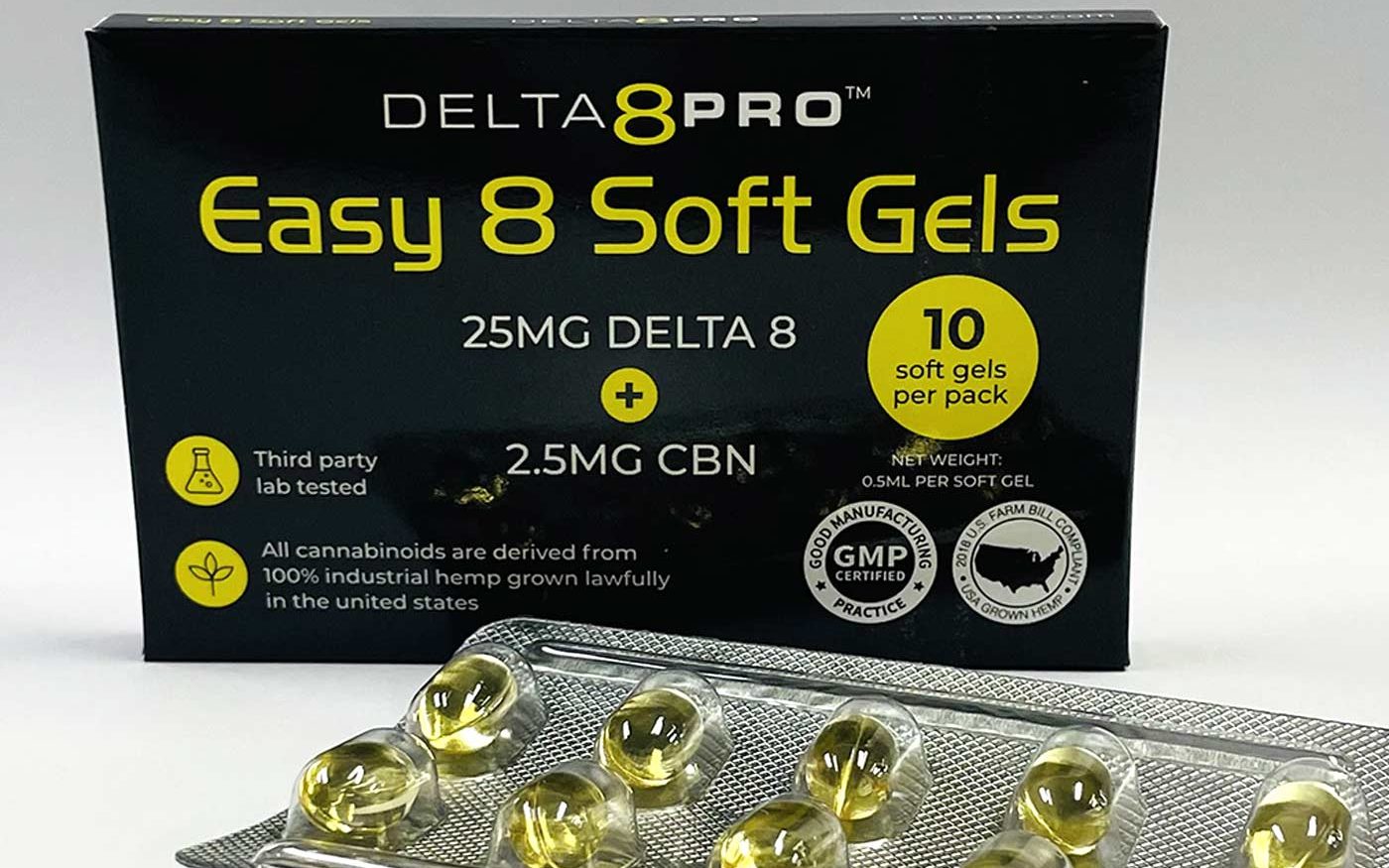 Delta 8 Pro Soft Gels Front edited Cannabis Media & PR